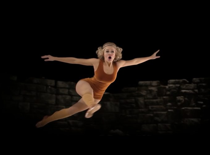 Athletic Leap in Orange