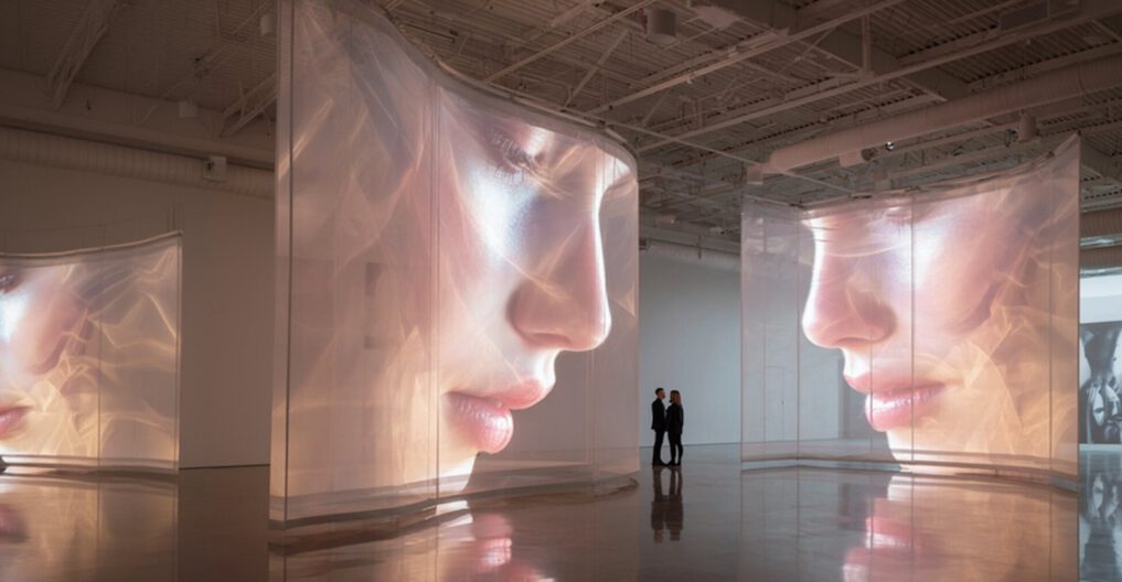 Modern Art Gallery Scene Modern Art Gallery Scene