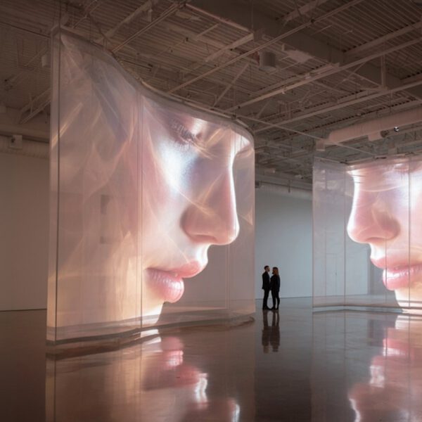 Modern Art Gallery Scene Modern Art Gallery Scene