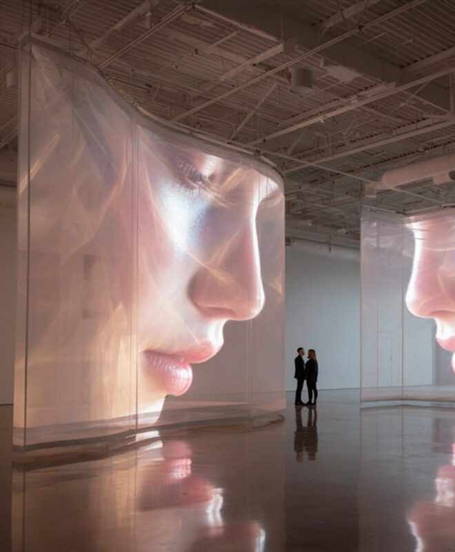 Modern Art Gallery Scene Modern Art Gallery Scene